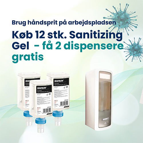 Gratis handsfree dispenser ved køb af hånddesinfektion